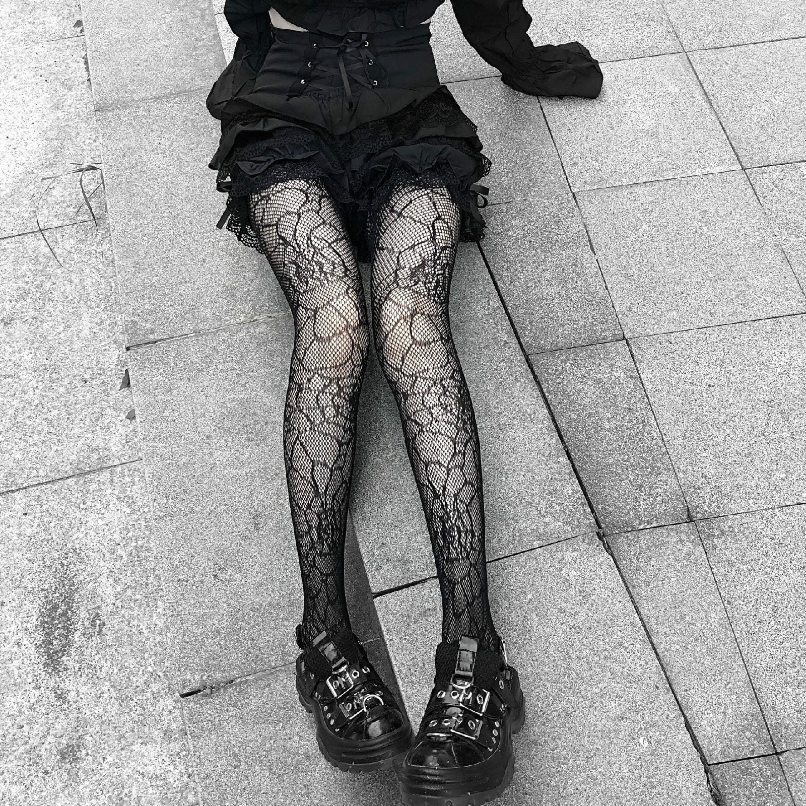 gothic fishnet tights