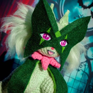 Meowscarada plush doll, Custom furry plush, anthro plushie,  yiff doll, fanart, unique gift, monster