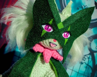 Meowscarada Plush Doll: Custom Anthro Plushie, furry art female