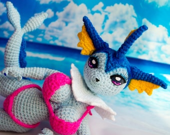 Vaporeon furry plush ,furry plushie ,anthro plush,  yiff, adult plushies, monster doll