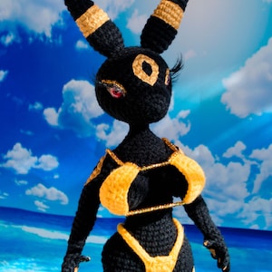 Umbreon art doll,furry plush,anthro plushie,  yiff, adult plushies, black monster doll, best gift