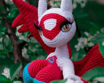 Latias plush, plushie toy, custom furry plush doll, furry stuff, fursona,gijinka
