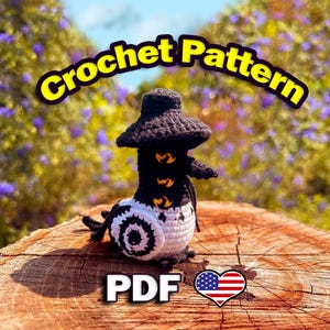 Magpie Crochet Pattern , amigurumi easy tutorial,Kpop raven demon,crow crochet pattern
