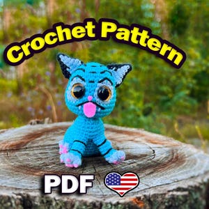Blauer Derpy Tiger Häkelanleitung: Einfaches Amigurumi Tutorial k pop demon