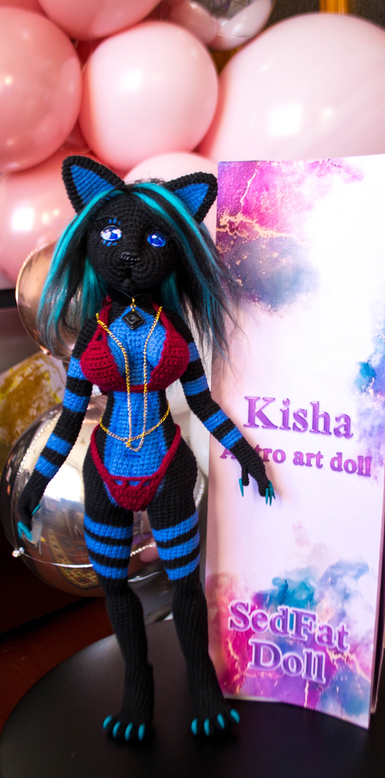 Furry Anthro Cat Art Doll: 16.5