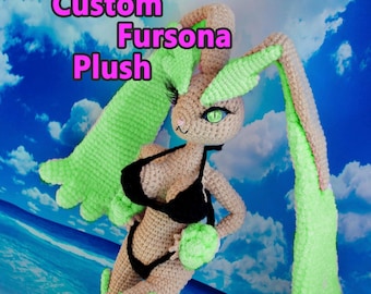 Custom Fursona Art Doll: Handmade Plush Toy, furry art