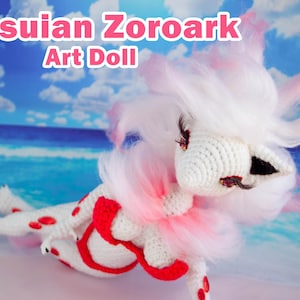 hisuian zoroark doll, Custom furry plush, anthro plush,  yiff doll, art Doll, furry doll
