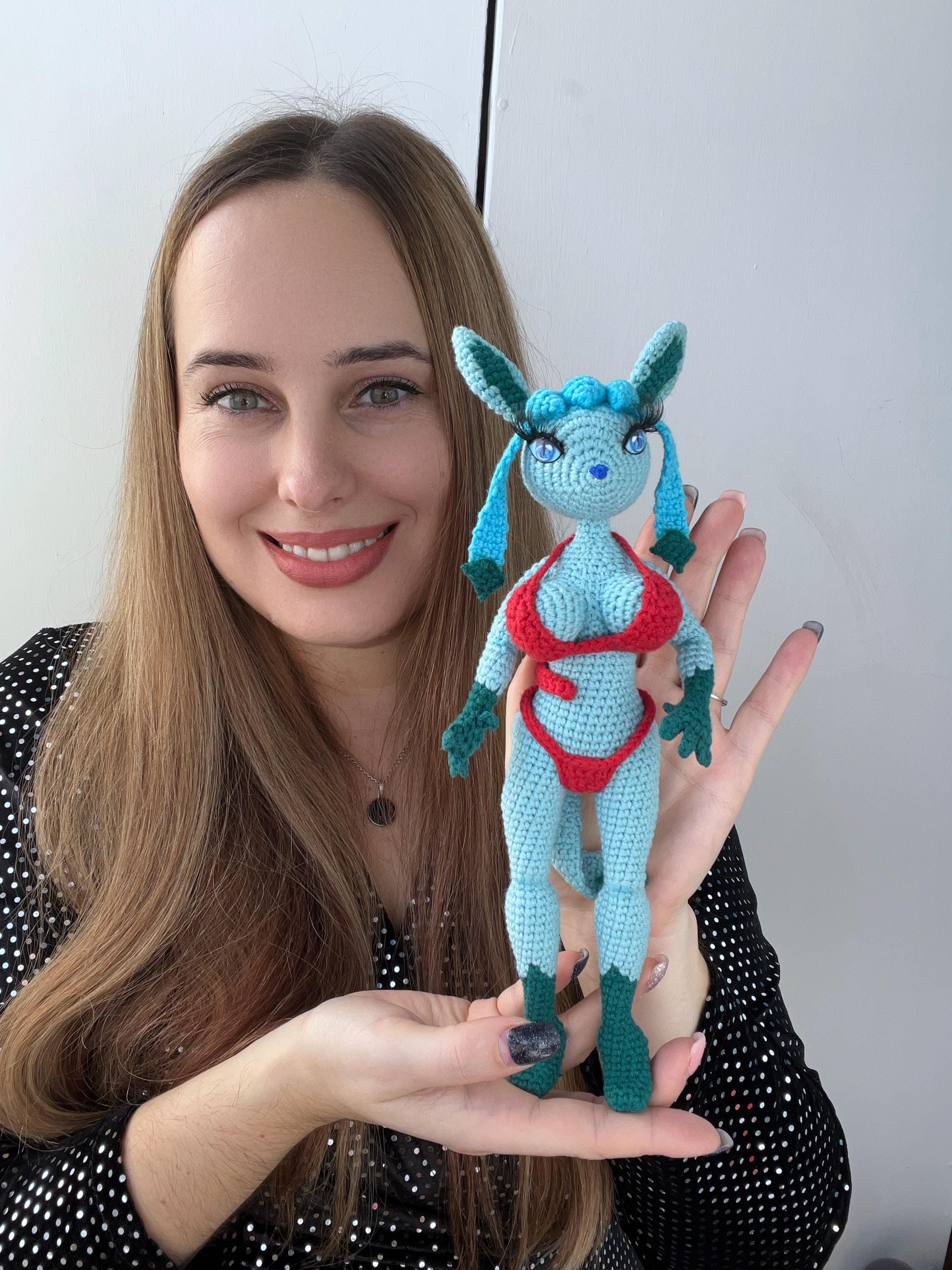 Glaceon Furry Plushie Art Doll: Custom Anthro Art Plush - Etsy