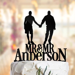 Gay Wedding Cake Topper, Lgbt Wedding Same Sex Wedding Cake Topper Gay Cake Topper Mr And Mr Topper Lgbt Cake Toppers 2 groom topper G006