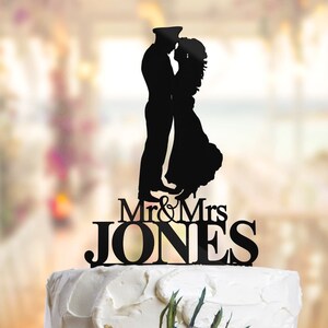 Police Wedding Cake Topper Groom Police Officer hugged the Bride,  Police Cake Toppers for Wedding, Police Officer Cake Topper PR080