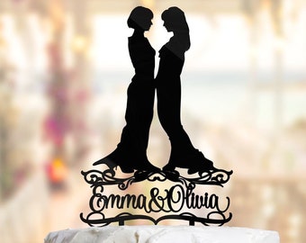 Mrs & Mrs Torta Topper Lesbo Wedding Cake Decor Per Le Donne Acrilico Nero Signora E Signora Regali Di Matrimonio Per Compleanno Festa Di Fidanzamento