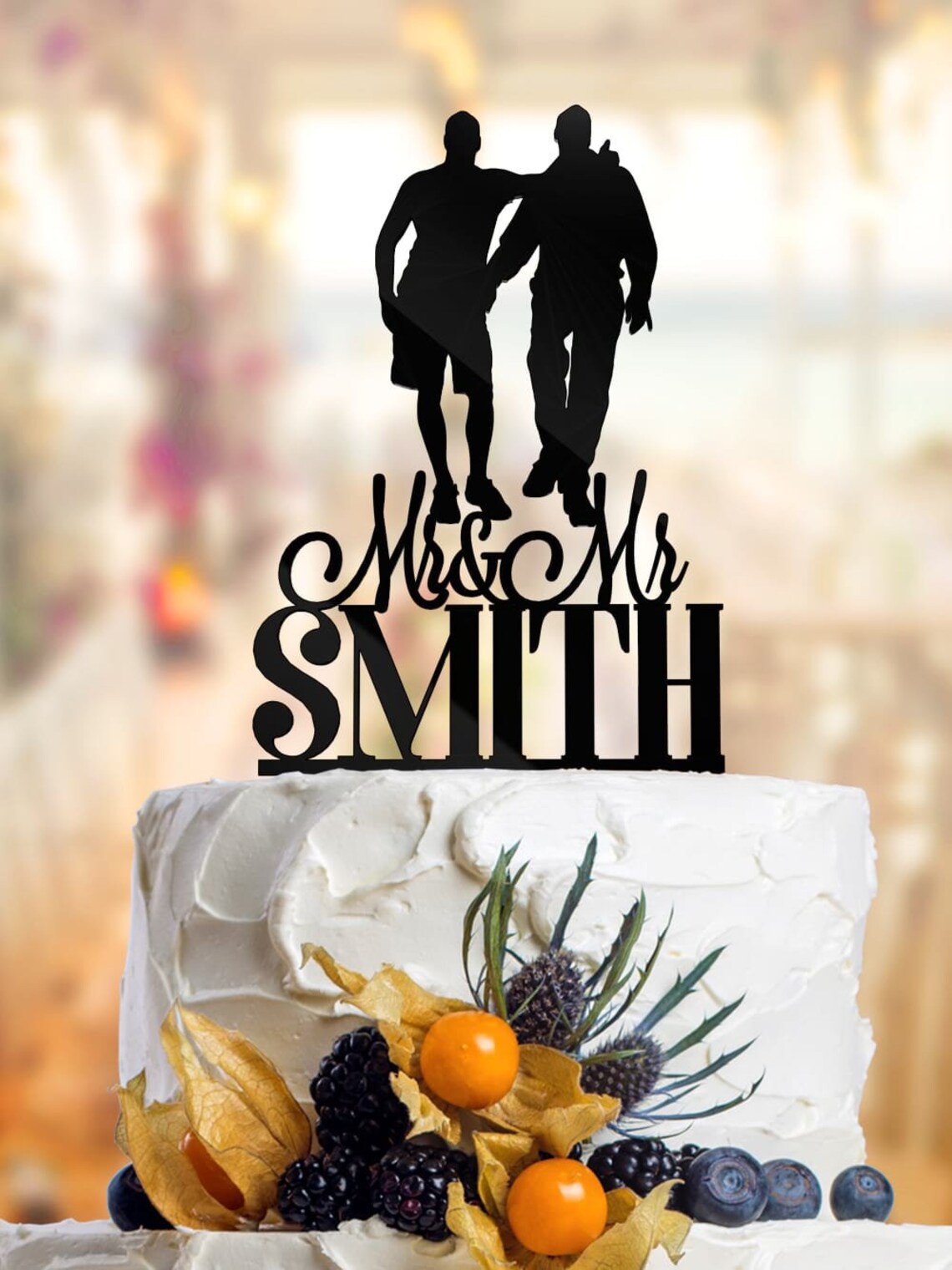 Gay Wedding Cake Topper Lgbt Wedding Same Sex Wedding Cake Etsy