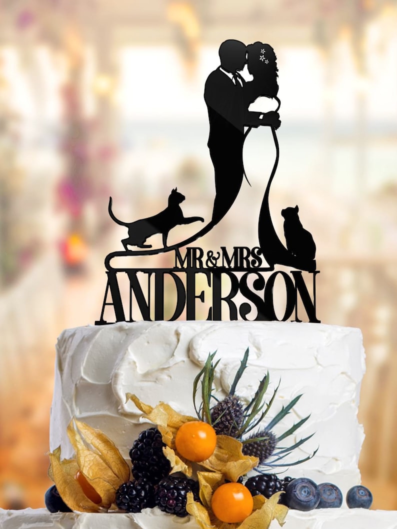 Cat Cake Topper Cat Cat Cake Toppers Cake Topper Wedding Etsy Australia