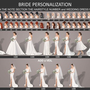 Wedding Cake Topper Bride and Groom Colorfull Printable - Etsy