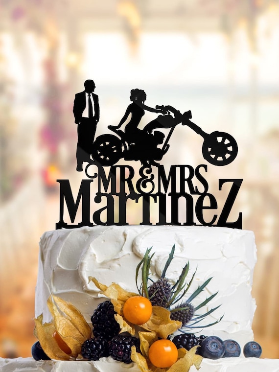 Funny Wedding Cake Topper Dirt Bike Cake Topper Harley Etsy