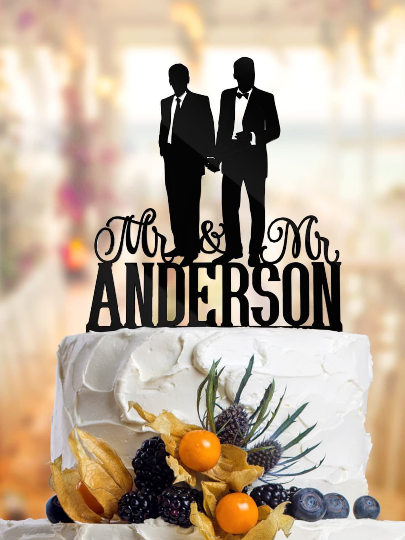 Gay Wedding Cake Topper Lgbt Wedding Same Sex Wedding Cake Etsy