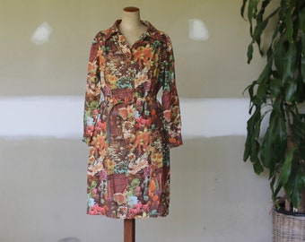 Vintage 60's Floral Dress l Boho Hippie Festival Dress l