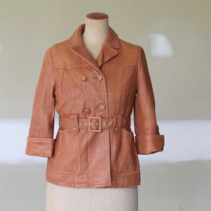 vintage See By Chloe Butter Veste en cuir souple l Boho Hippie cuir