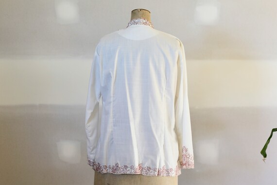 Vintage Embroidered Kebaya Blouse l 70's Floral E… - image 5