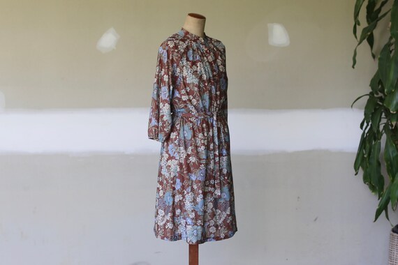 Vintage Floral Tea Dress l Boho Hippie Festival D… - image 3