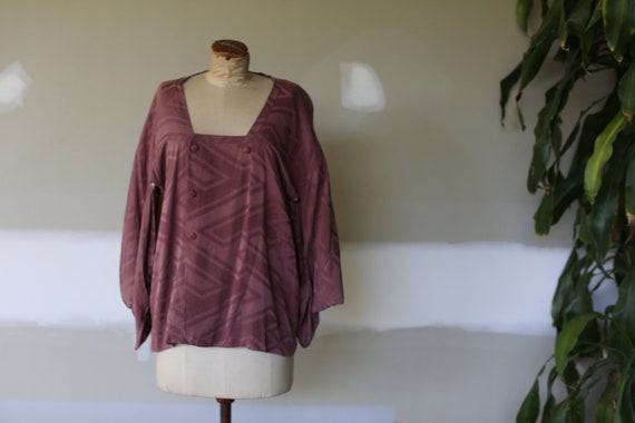 Vintage Japanese Silk Kimono | 70's Silk Robe