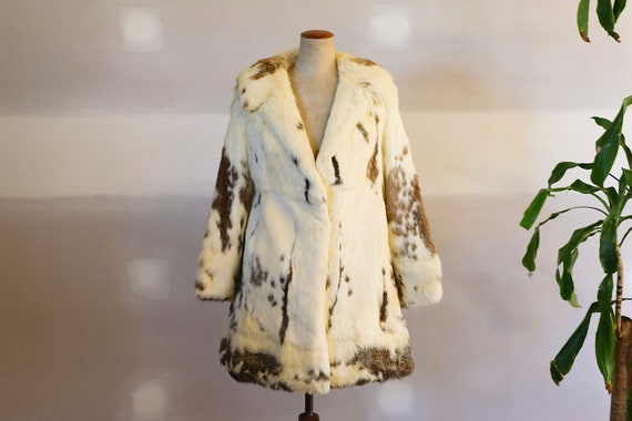 Vintage 1970s Wild Rabbit Fur Coat Jacket l Vinta… - image 1