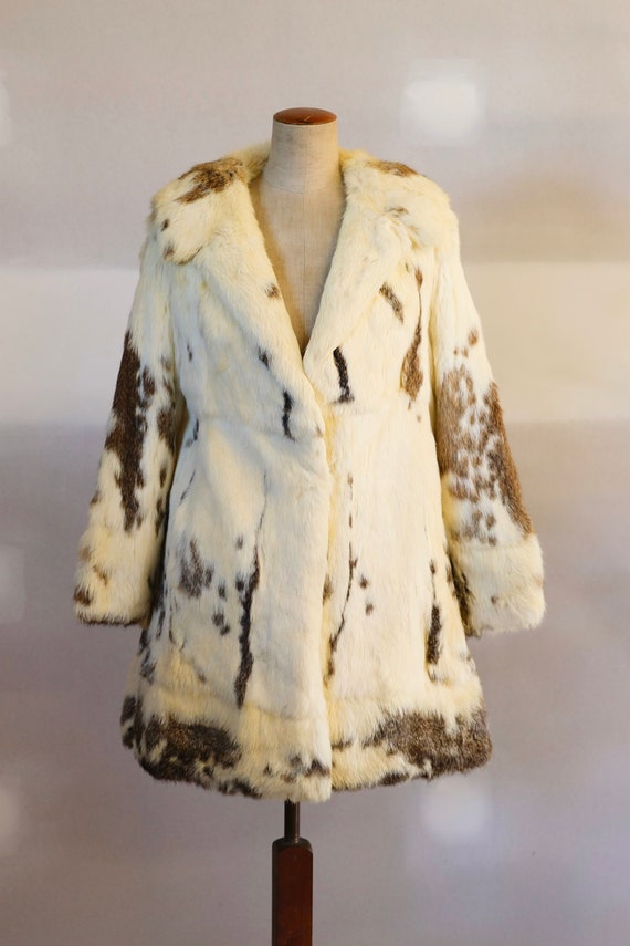 Vintage 1970s Wild Rabbit Fur Coat Jacket l Vinta… - image 3