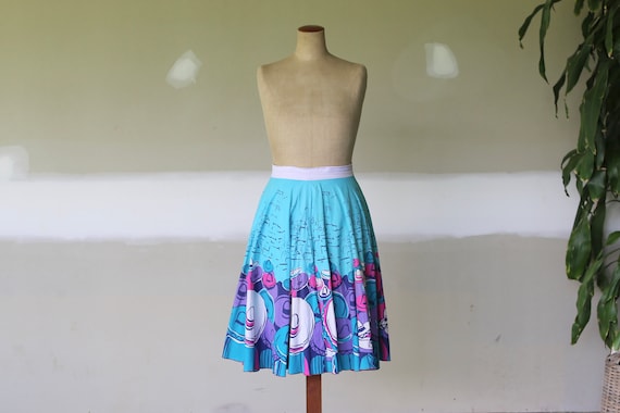 Vintage Hat Swing Skirt l Hippie Boho Festival Max