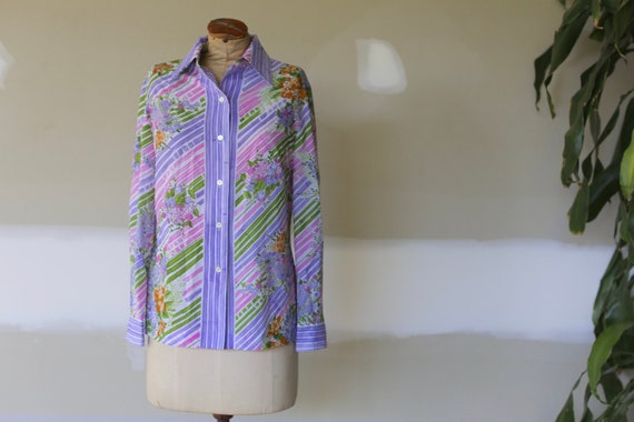 Retro Floral Blouse | 60's Hippy Blouse