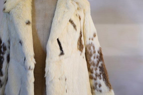Vintage 1970s Wild Rabbit Fur Coat Jacket l Vinta… - image 2
