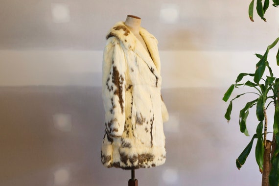 Vintage 1970s Wild Rabbit Fur Coat Jacket l Vinta… - image 4