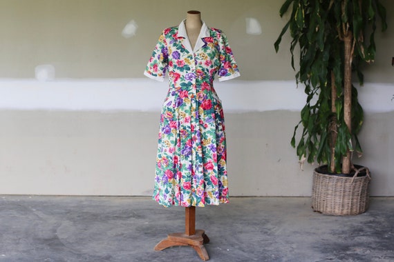 Vintage English Floral Summer Dress l Floral Garde