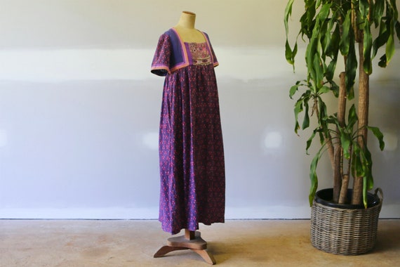 1970s Handwoven Indian Block Print Tunic Size Medium main image 0