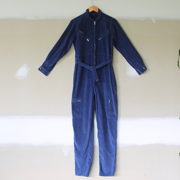 Vintage Corduroy Boilersuit Jumpsuit l 1980's Flightsuit l Corduroy Romper l Hippie Festival Boho l Phool Adini