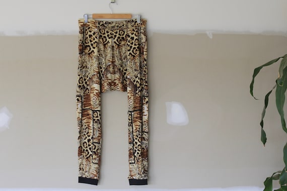 Vintage Leopard Print Harem Pants l Animal Print P