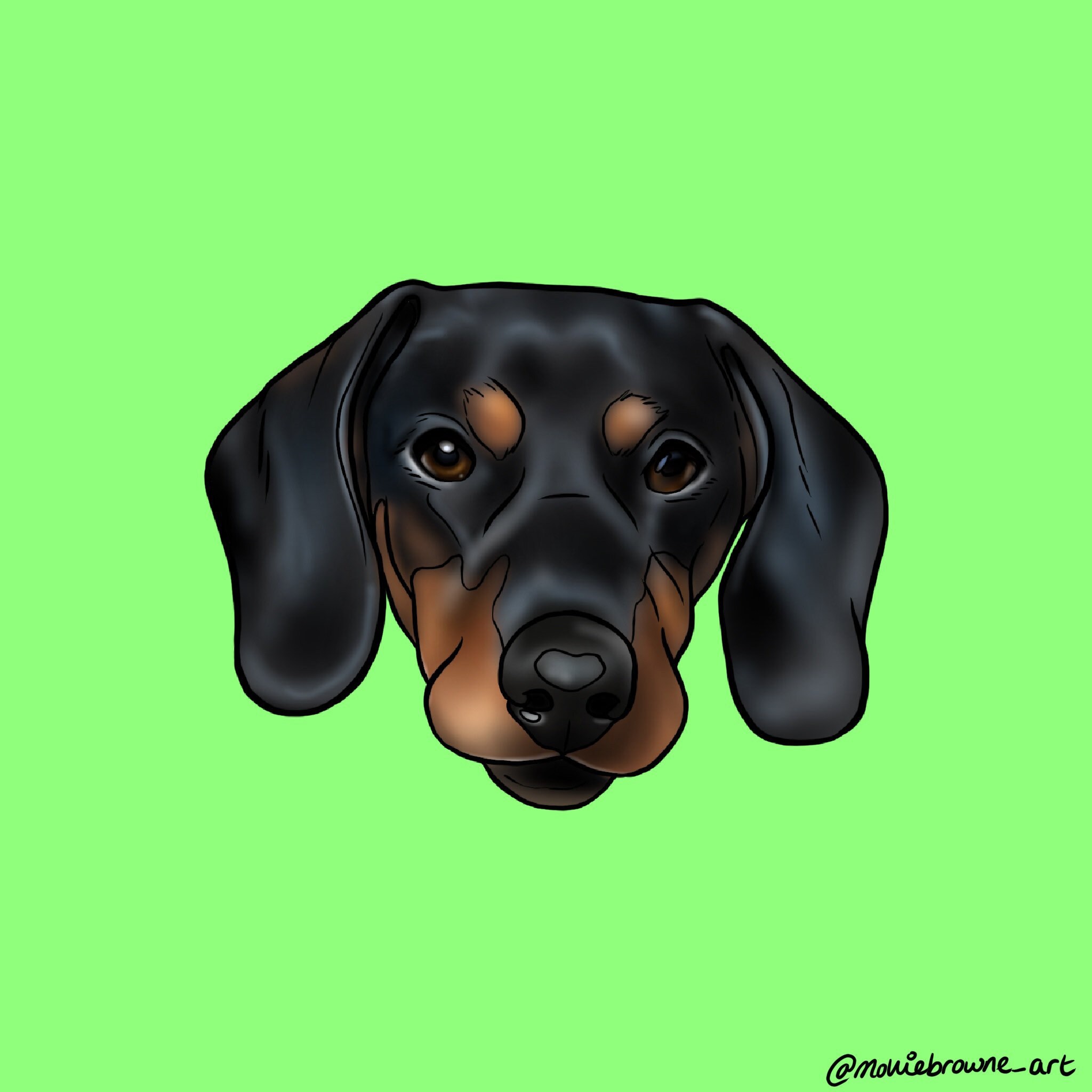 Hand Drawn Digital Pet Portraits, Commissioned Dog or Cat Portraits, …
