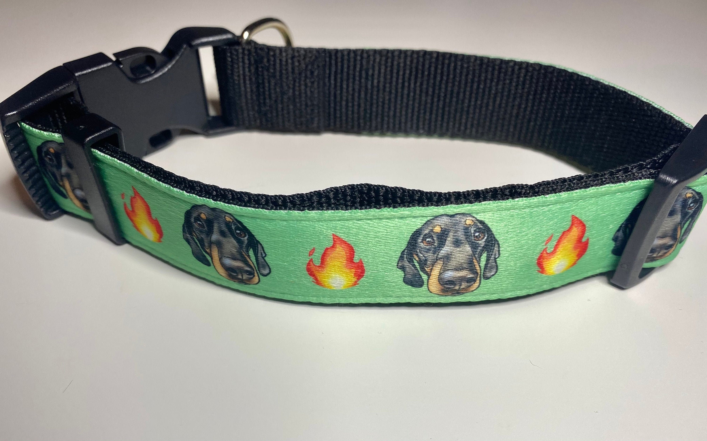 Gepersonaliseerde Emoji Pet Portret Dog Collar Nieuwigheid Etsy
