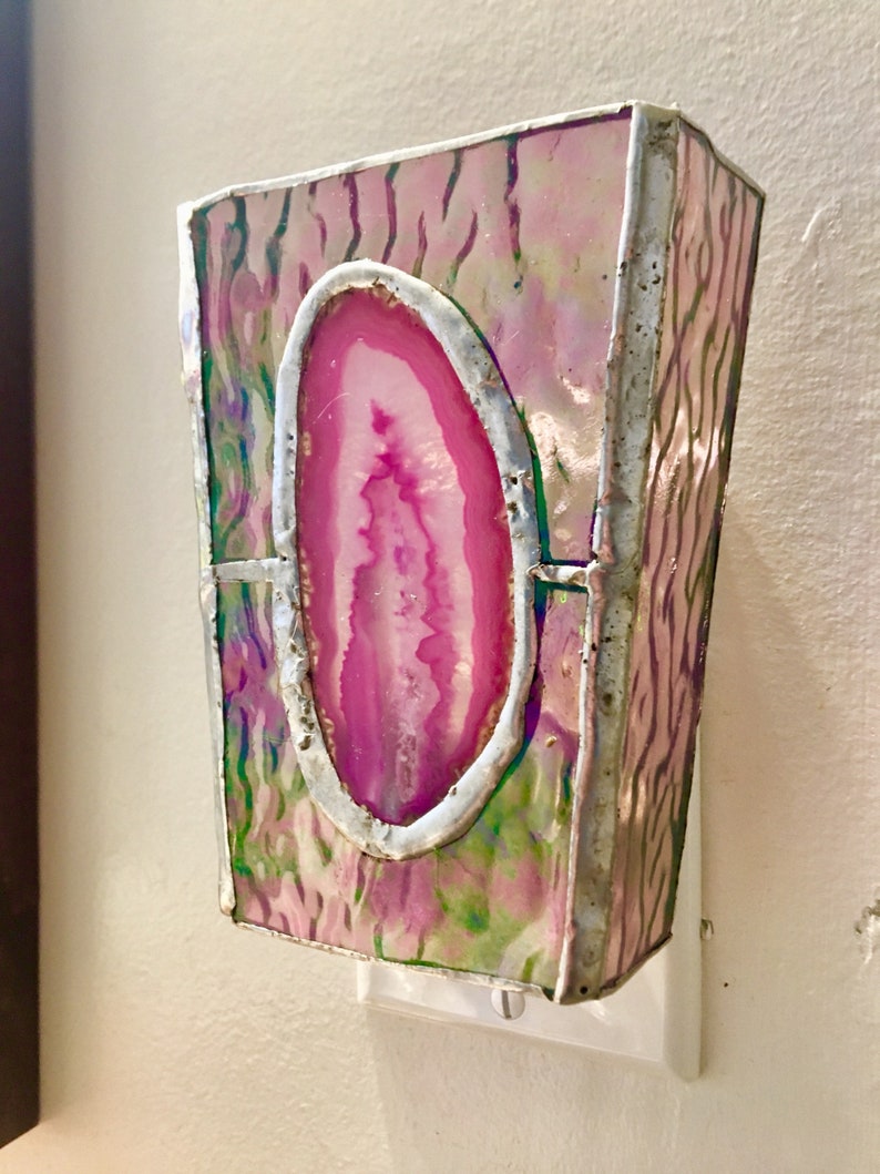 Stained Glass agate night light