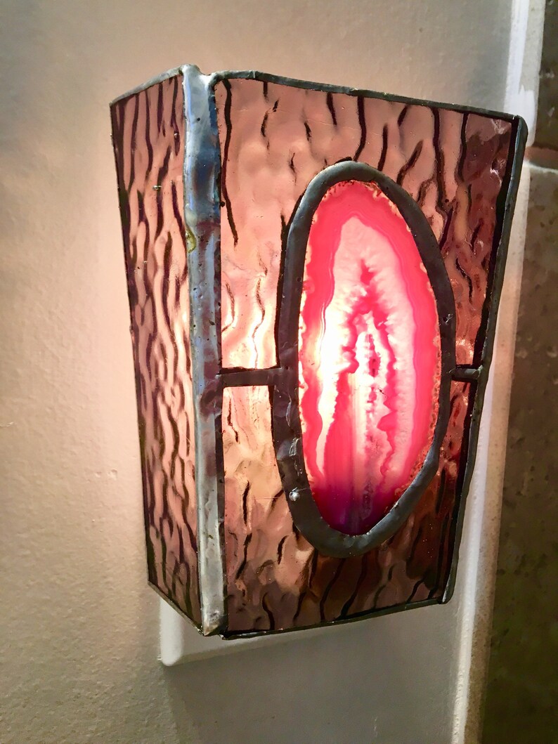Stained Glass agate night light
