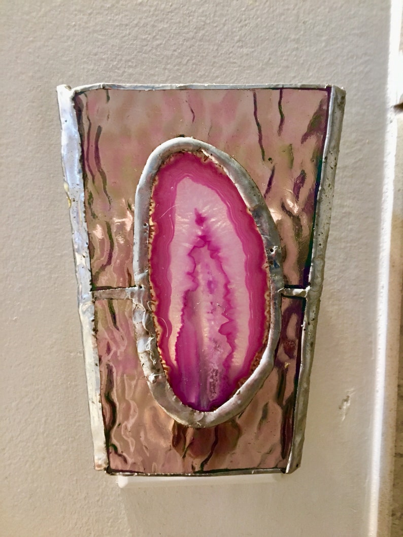 Stained Glass agate night light