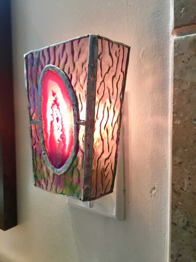 Stained Glass agate night light