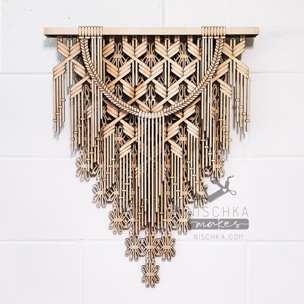 Wooden Macrame Wall Hanging