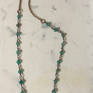 Matte Green Chalcedony Choker, layering necklace, perfect gift, gift for wife, gift for sister