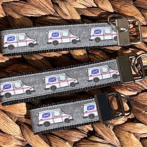 Postal Key Fob Wristlet Keychain-Wristlet Keychain-Wristlet Key-Keyring Wristlet-LLV Mail Carrier