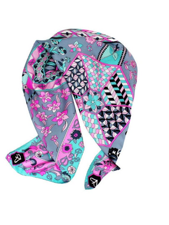 1960's Vintage Emilio Pucci Silk Scarf/Vintage Puc