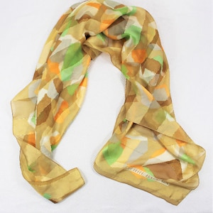 Vintage Pierre Balmain Geometric Print Scarf/Vintage Balmain Scarf/Vintage Designer Scarf/ Rare Vintage Designer Scarf/1970s Balmain Scarf