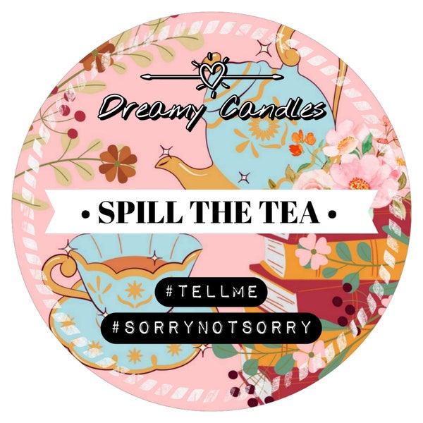 Dreamy Candles _ Spill the tea 4oz Rose Gold Tin