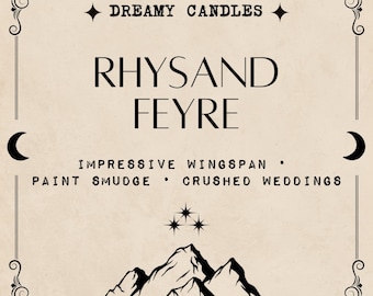 Velas de ensueño _ Rhysand-Feyre frasco ámbar 6oz