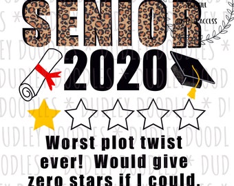 Class of 2020 Senior Graduating Seniors Png File Clip Art Instant Download TShirt Printable Graphic Graduation The One Where They Graduate