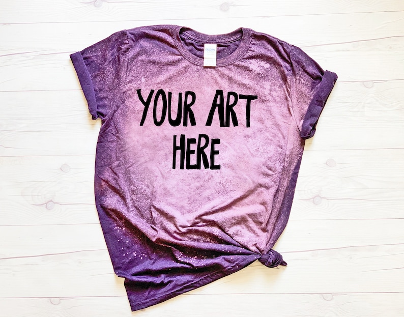 bleached tee mockup